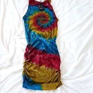 Colorful Tie-Dye Mini Dress